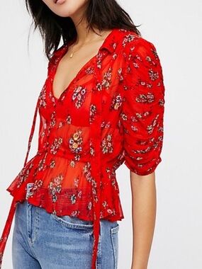 Free People Buttercup Embellished Button Down